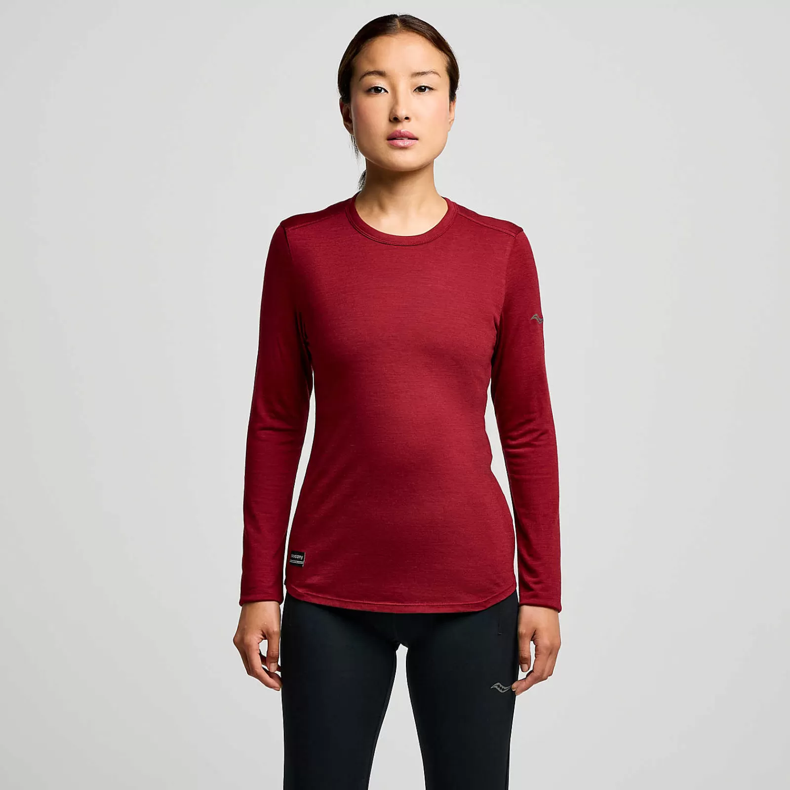 Tops<Saucony Peregrine Merino Long Sleeve Currant